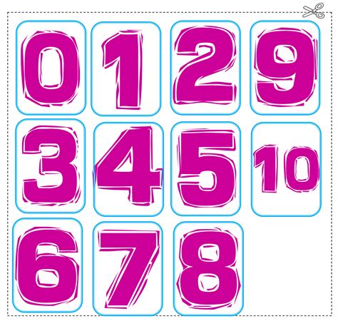 números del 1 al 10-4